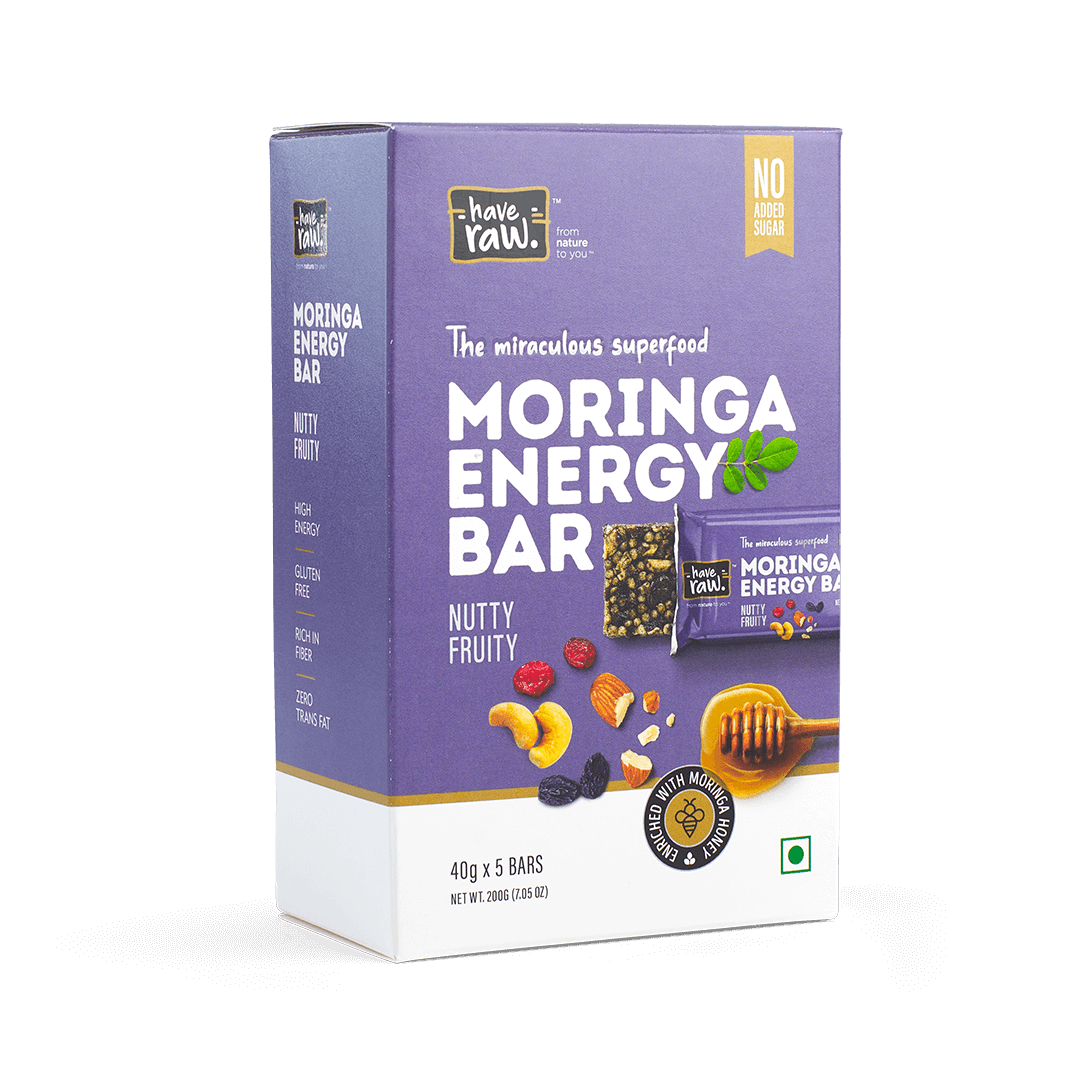 Moringa Energy Bar Nutty Fruity - Box of 5