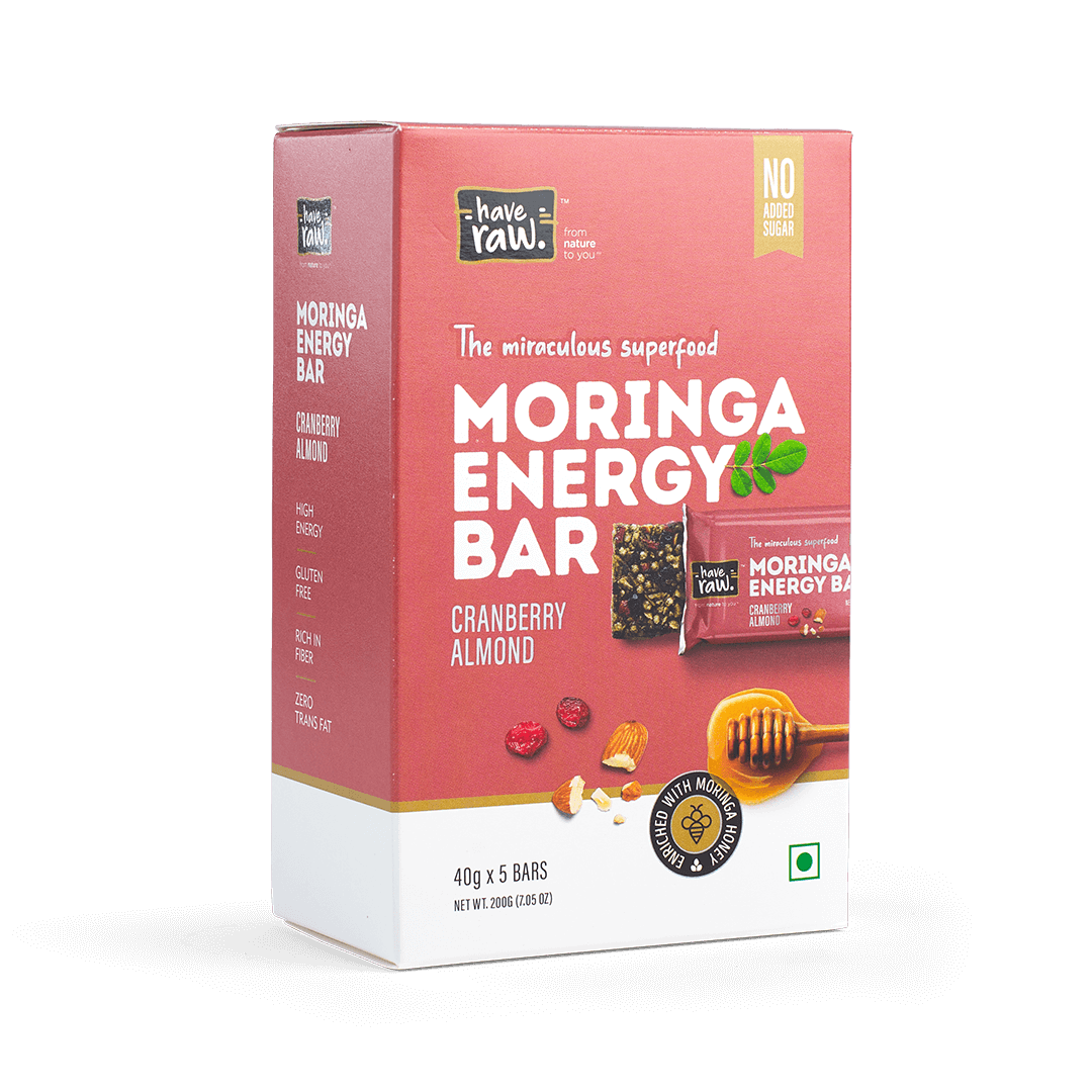 Moringa Energy Bar Cranberry Almond - Box of 5